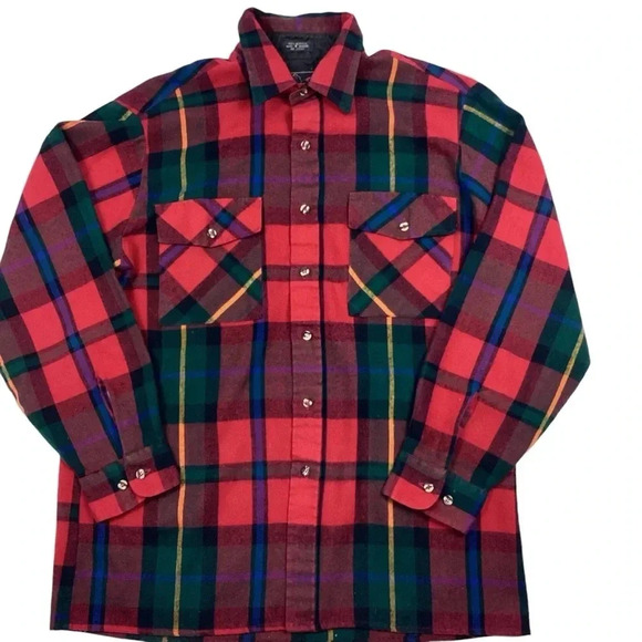American Vintage Other - Vintage 70s plaid button front flannel